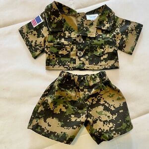 Build-A-Bear Workshop Cammo Military Uniform,  USA,USA!!